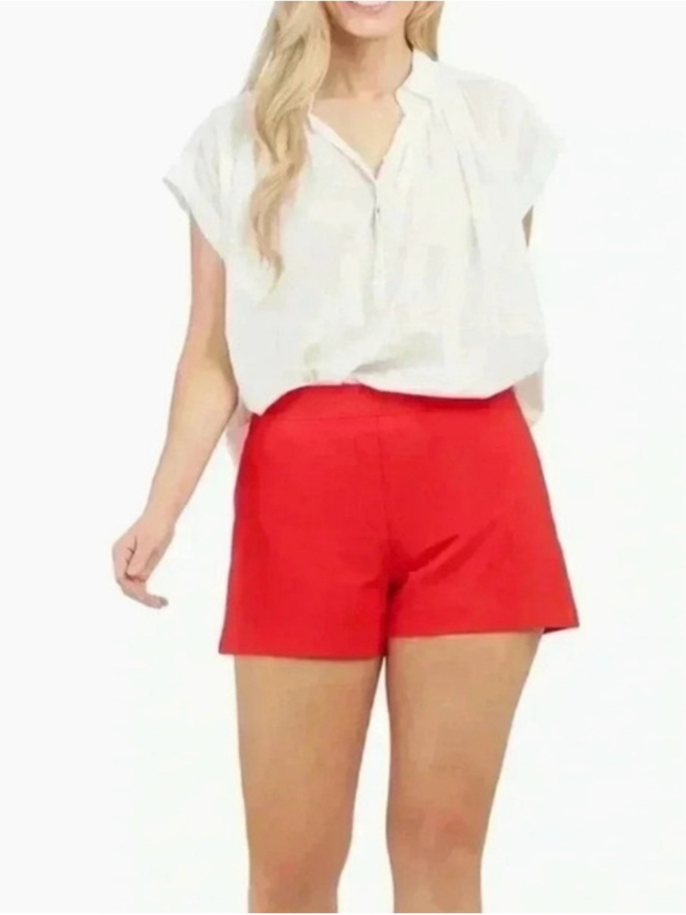 SPANX Red High-Rise Tailored Shorts